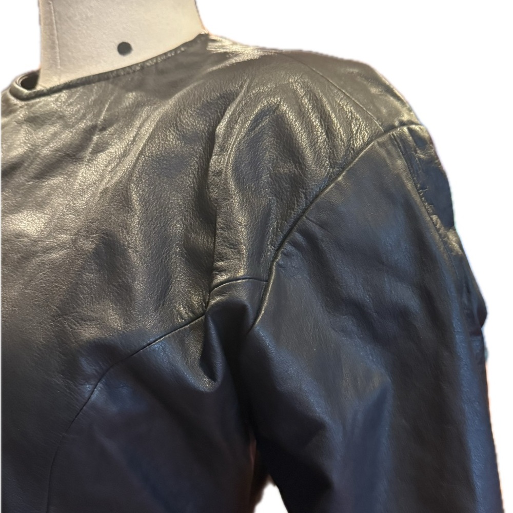 NWT SEXY VINTAGE LEATHER DRESS BY AMBRIA!! SIZE 6 - Picture 4 of 13
